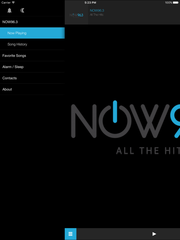 NOW96.3 iPad screenshot 2 - Music app