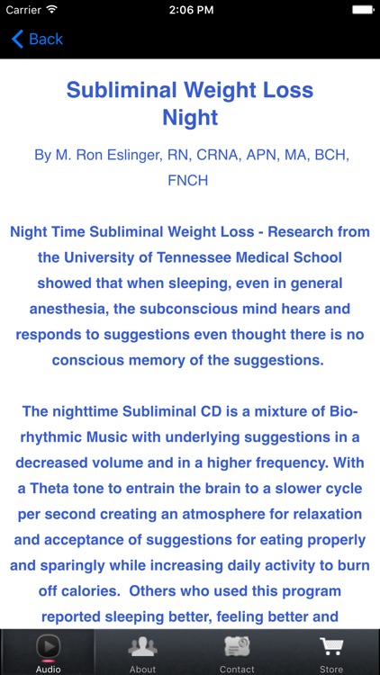 Subliminal Weight Loss Night for iPhone screenshot-4