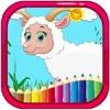 Happy Sheep Farm on the Hill Colouring Books