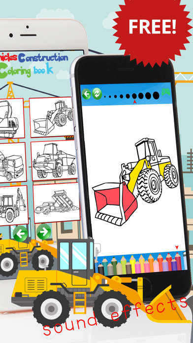 Screenshot #2 pour Véhicules de construction jeu de coloriage livre p