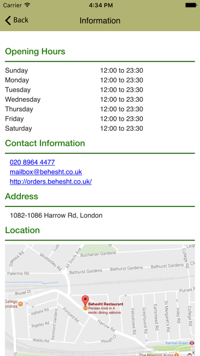 How to cancel & delete Behesht Restaurant London from iphone & ipad 3