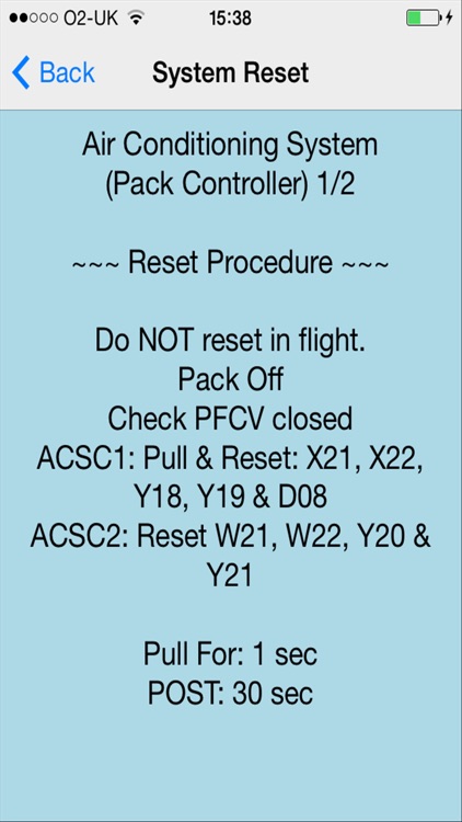 Airbus ECAM Resets+