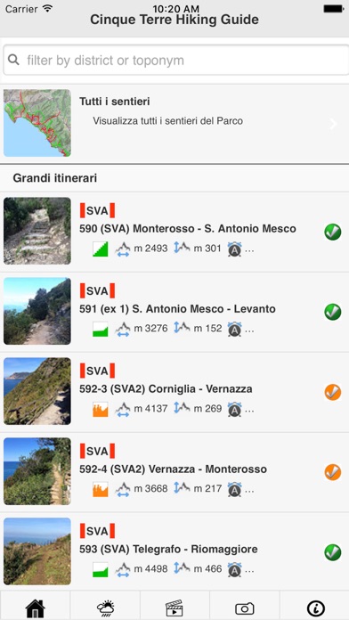 Parco Nazionale delle 5 terre plus iPhone screenshot 2 - Navigation app