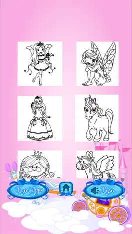 Game screenshot Princess Coloring Book Draw Paint for Kids & Adult hack