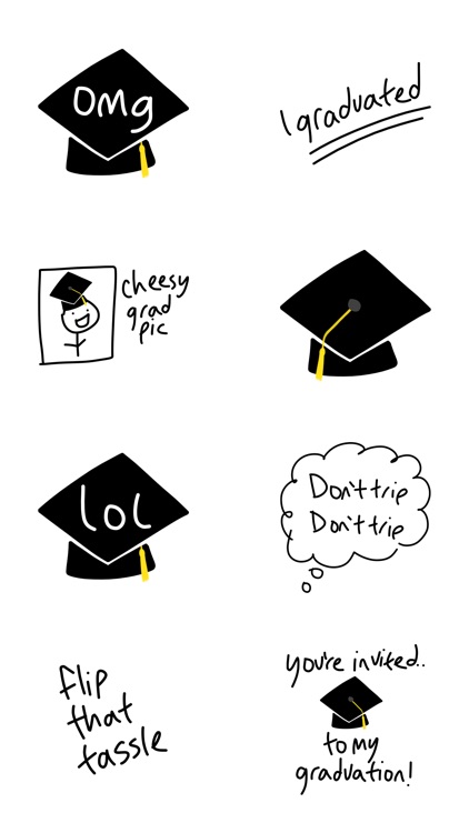 Graduation sticker, grad pic stickers for iMessage