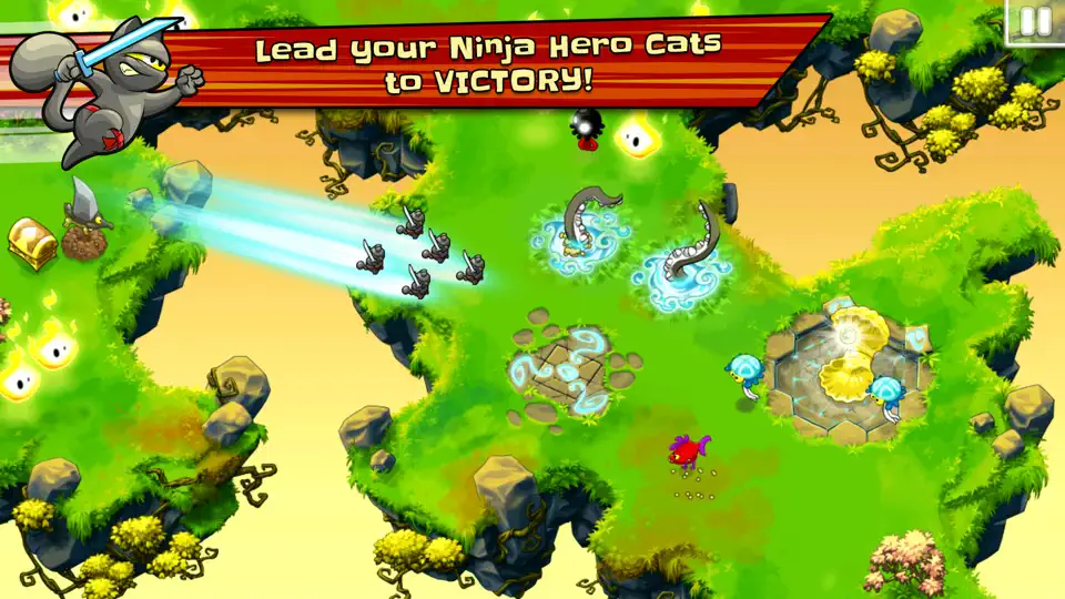 Ninja Hero Cats iPhone Screenshot 2