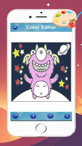 Game screenshot Monster Demon Aliens Colouring For Kids Games HD mod apk