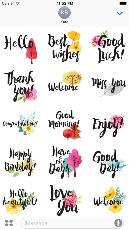 Animated Everyday Greetings Stickers