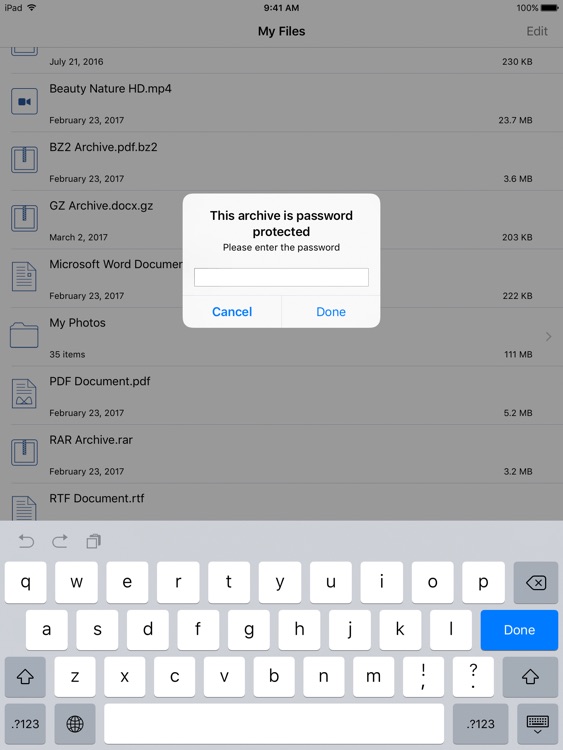 Archiver for iPad screenshot-3