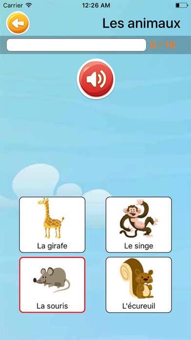Learn French Flash Cards for kids Picture & Audio 1.0 IOS -