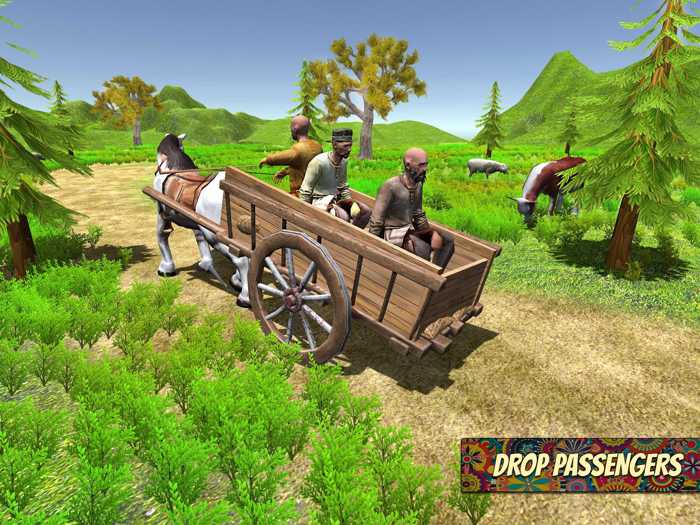 Horse Simulator Village Cargo Transport 2017