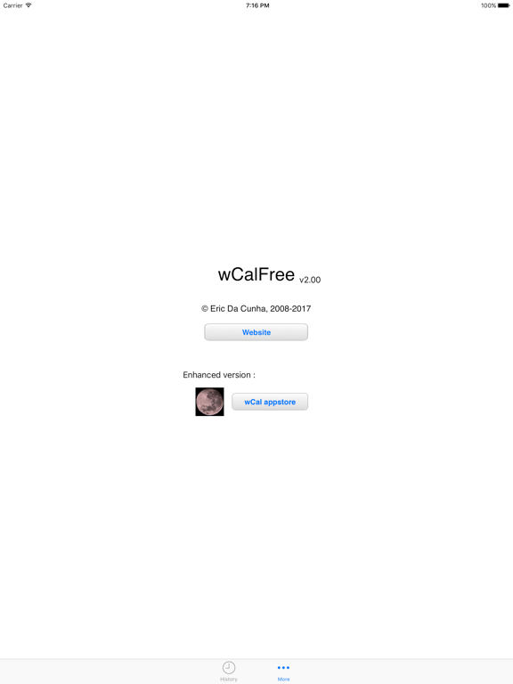 wCalFree iPad screenshot 2 - Health & Fitness app