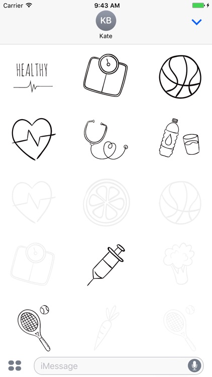 Animated Cute Healthy Stickers