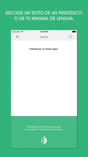 Captura de pantalla de Dictado Little en iPhone 2