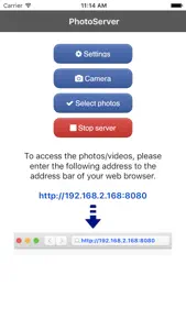 PhotoServer- WiFi photo share screenshot #1 for iPhone