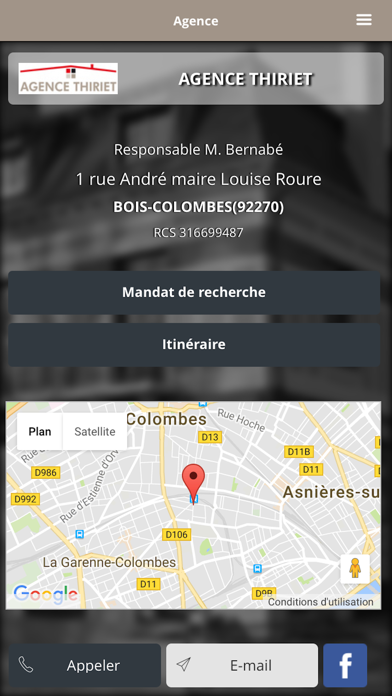 Agence Thiriet screenshot