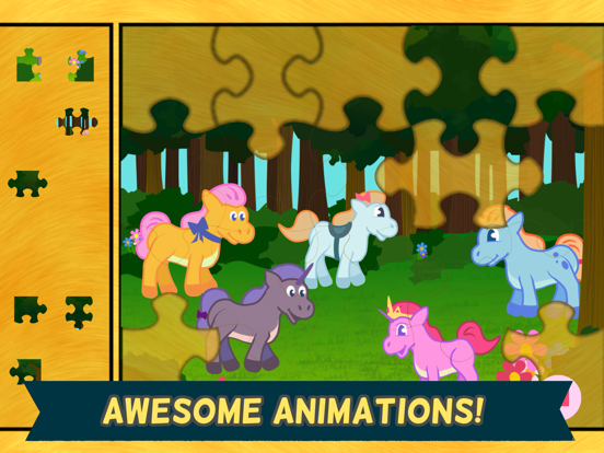 Pony Games for Girls: Little Horse Jigsaw Puzzles iPad screenshot 4 - Games app