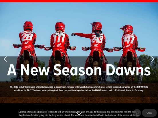 Honda Racing Magazine iPad screenshot