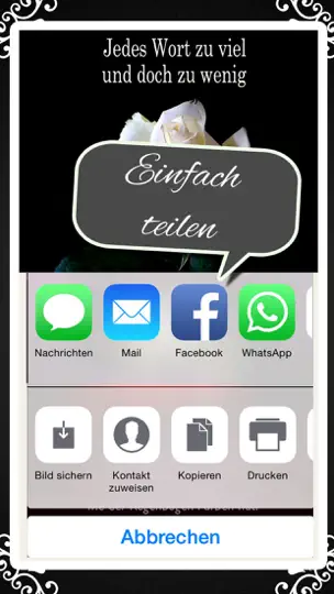 Screenshot von Trauerkarten Beileidskarten Kondolenzkarten TRAUER auf dem iPhone 5