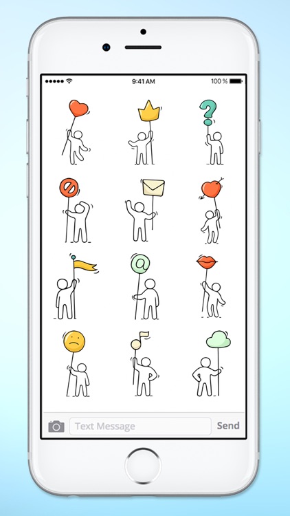 Stick Figure Emoji Icon Sticker Pack screenshot-3