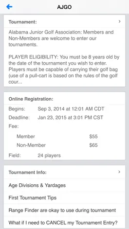 Game screenshot Alabama Junior Golf Association apk