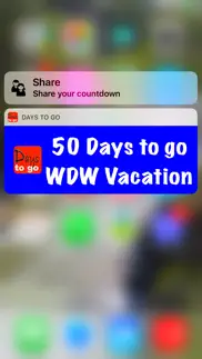 days to go wdw countdown to your disney vacation iphone screenshot 2