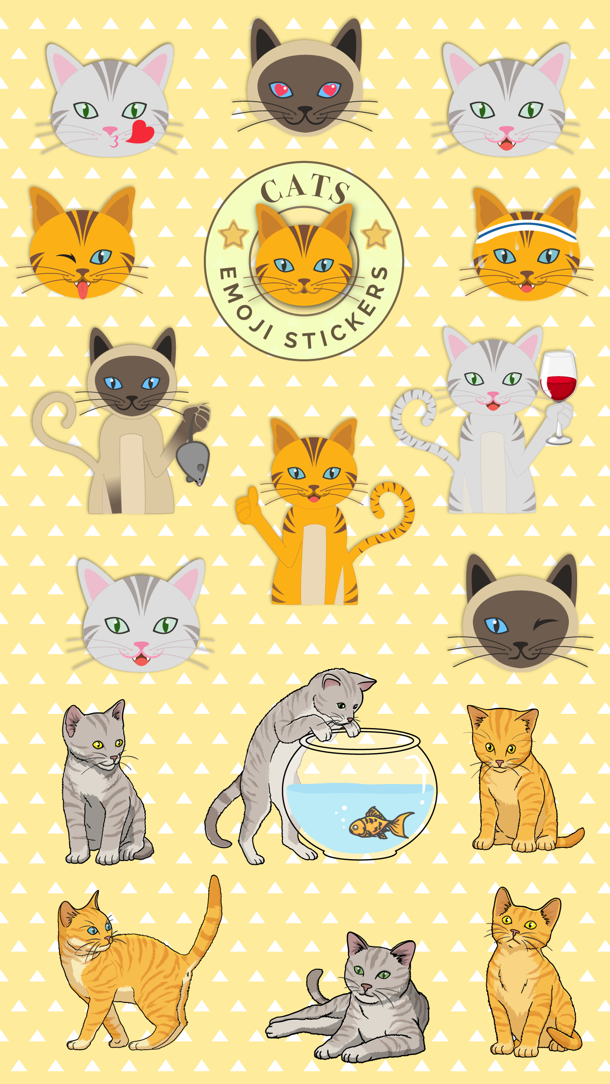 Cats - emoji sticker pack for cat lovers