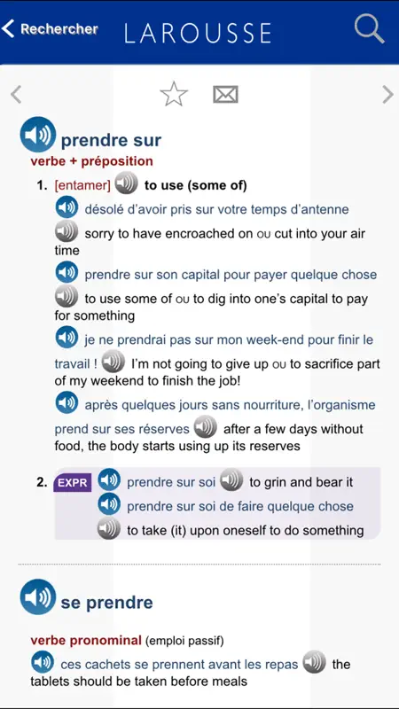 Grand Dictionnaire anglais-français Larousse screenshot 2 of 5