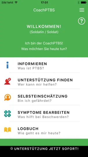Screenshot von Coach PTBS auf dem iPhone 1