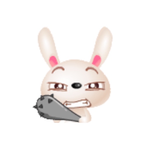 Sweetie Crazy Rabbit Sticker Icon