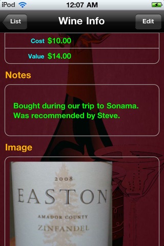 My Wine List screenshot 3