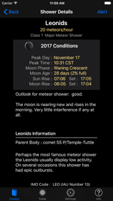Meteor Shower Guide screenshot
