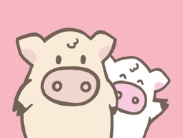 Have more fun to your daily message with Toto and Yoyo - the cute little piggy couple