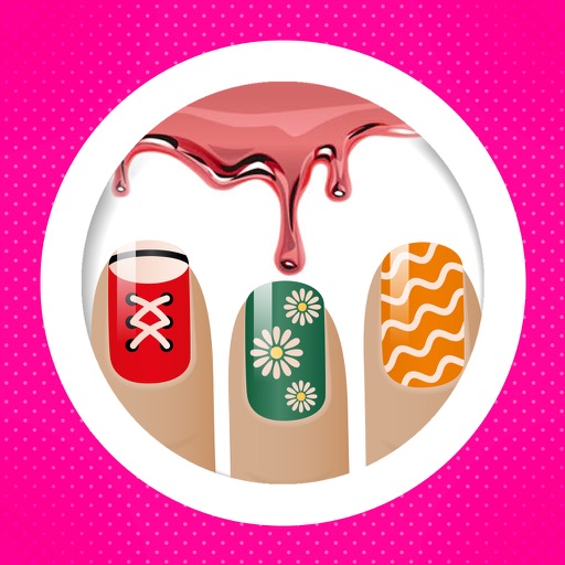 Nail Art Manicure Booth: Beauty Salon Nail Designs Icon