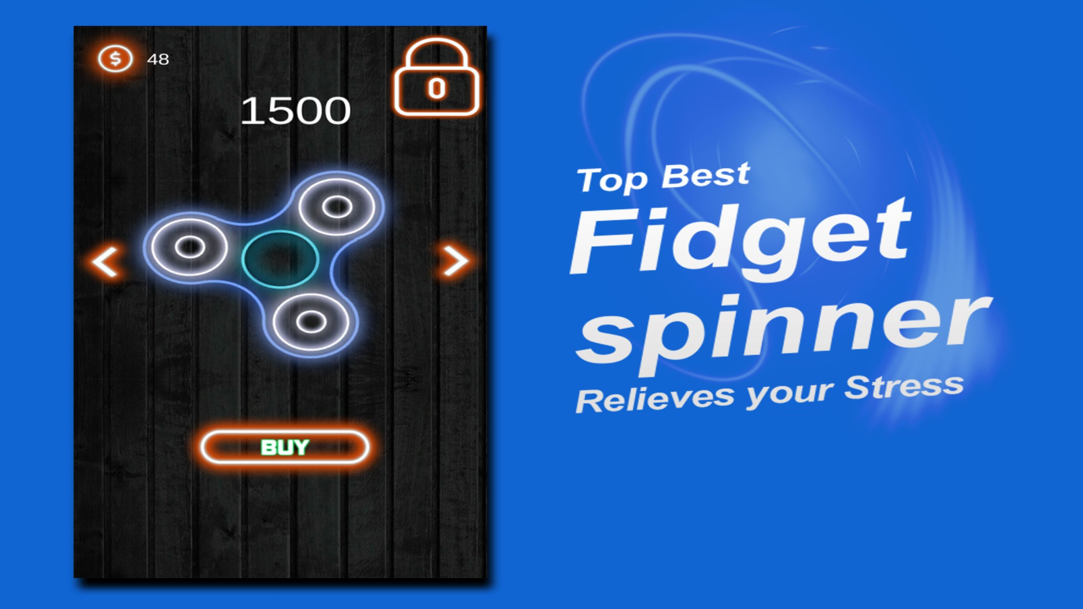 Fidget Hand Spin Neon Glow