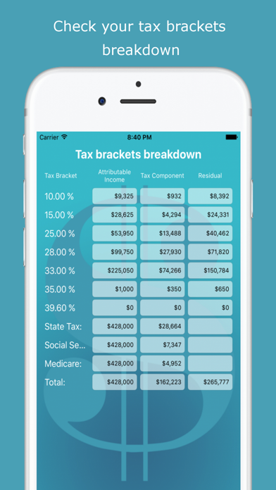 Screenshot #3 pour USA Income Tax Calculator