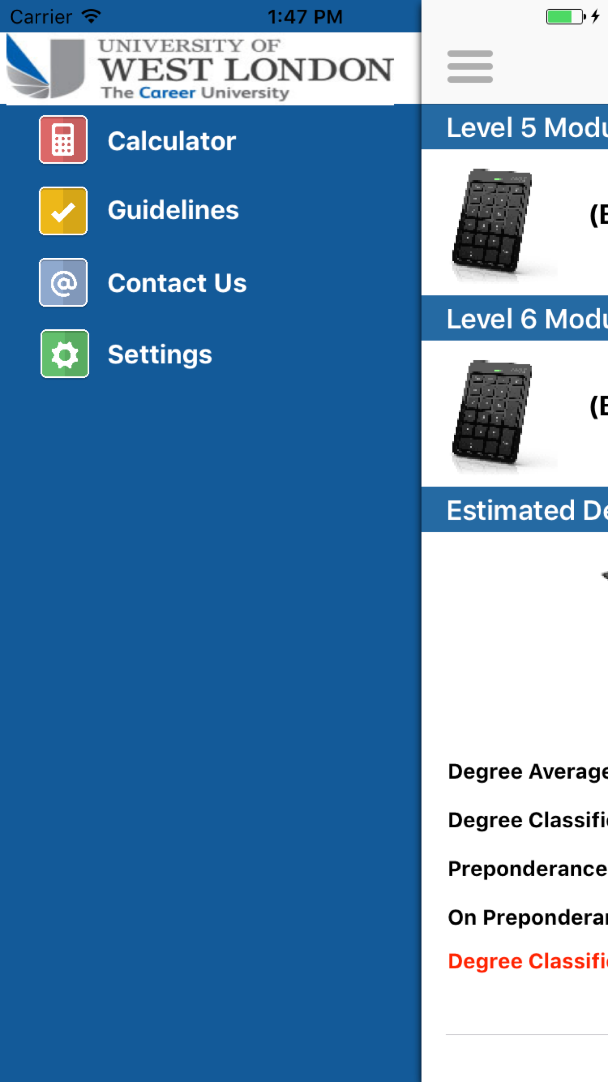 UWL Honours Calculator
