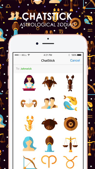 Screenshot #1 pour Astrological Zodiac Stickers for iMessage