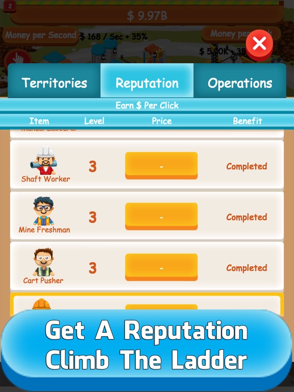 Diamond Miner Tycoon iPad app afbeelding 4