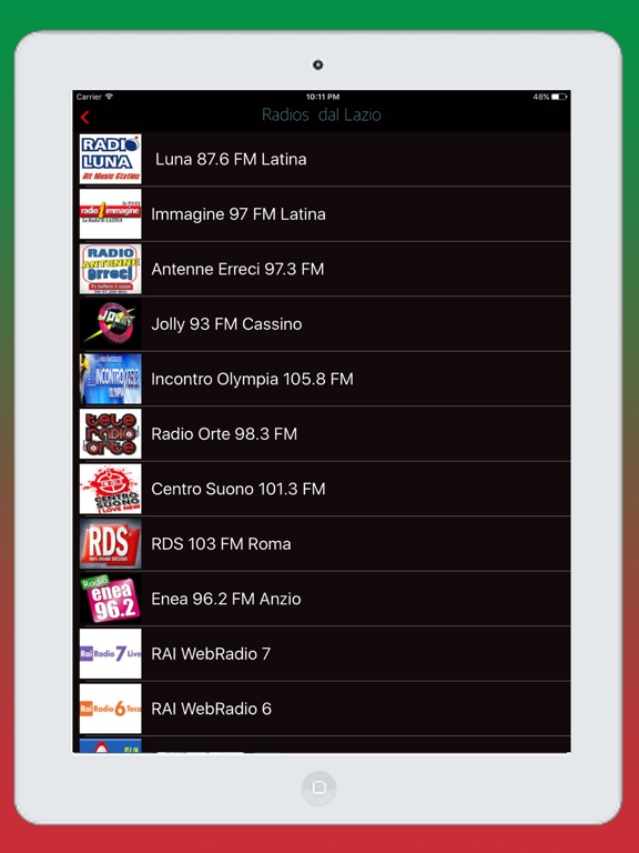 Screenshot #5 pour Radios Italia FM / Radio Italiane - Ascolta online