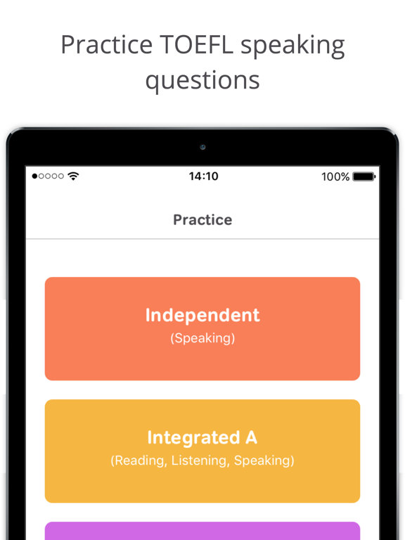 Magoosh: TOEFL Speaking and English Learning iPad screenshot 1 - Education app
