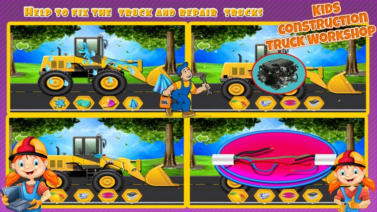 Construction Truck Workshop - kids Education Game screenshot-3