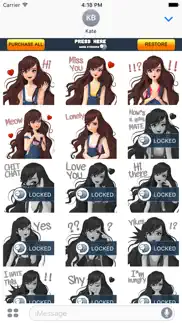crazyruby sexy girl 2 eng stickers for imessage iphone screenshot 3