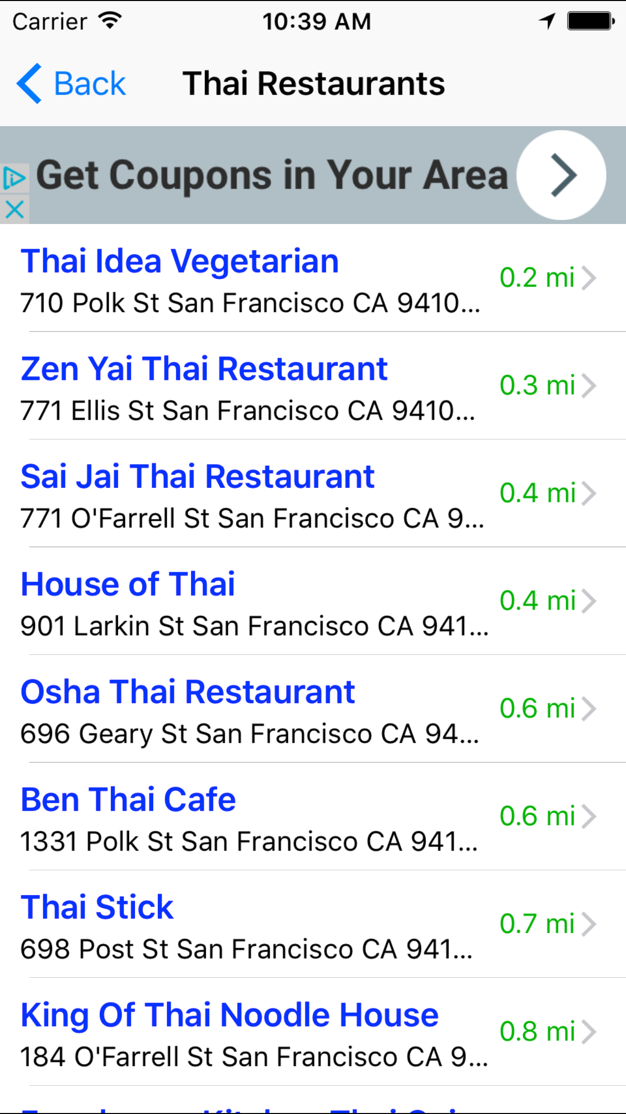 Asian Food Restaurant Finder Nearby