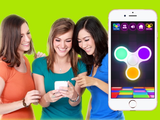 Fidget Spinner Wheel Simulator - Neon Glow Toy iPad screenshot 3 - Entertainment app