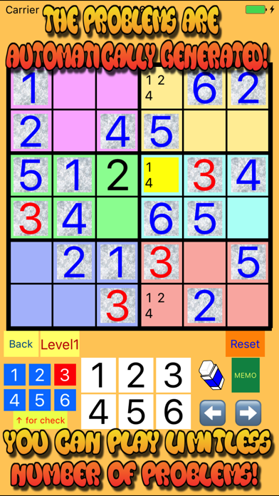Screenshot #1 pour 6x6 & 7x7 & 8x8 SUDOKU from Easy to Difficult