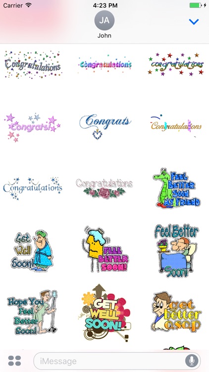 Animated Congratulations & Get Well Soon & Born