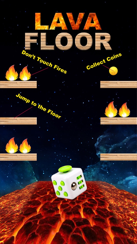 #1. Lava Floor - The Floor is Lava Jumpy Fidget Cube (iOS) Bởi: AppsNice