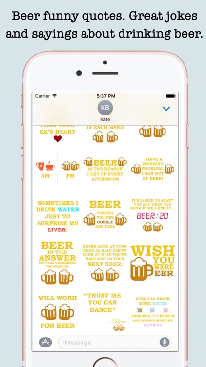 Funny Beer Quotes Stickers For iMessage