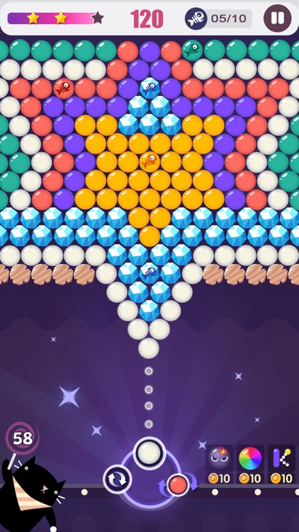 Bubble Shooter Cat - Eat The Fish Bubbles